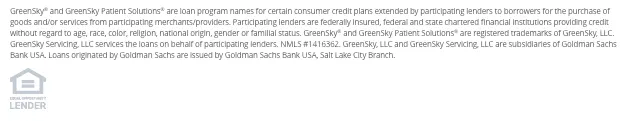 Financing for GreenSky© credit programs is provided by federally insured, federal and state chartered financial institutions without regard to race,color, religion,natinal origin, sex or familialstatus. NMLS #1416362; CT SLC-1416362; NJMT #1501607 C22